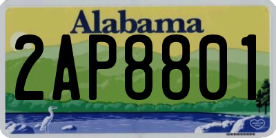 AL license plate 2AP8801