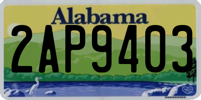 AL license plate 2AP9403