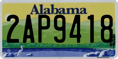 AL license plate 2AP9418