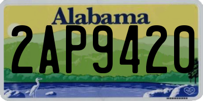AL license plate 2AP9420
