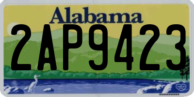 AL license plate 2AP9423