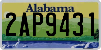 AL license plate 2AP9431