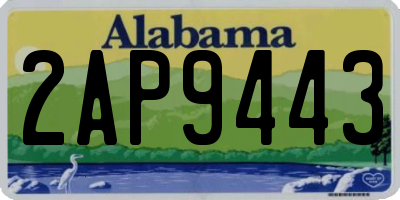AL license plate 2AP9443