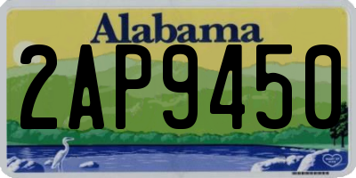 AL license plate 2AP9450