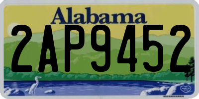 AL license plate 2AP9452