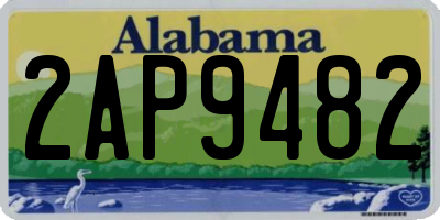 AL license plate 2AP9482