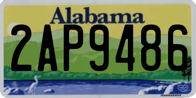 AL license plate 2AP9486