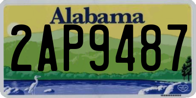 AL license plate 2AP9487