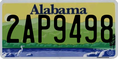 AL license plate 2AP9498