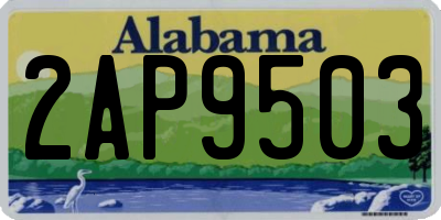 AL license plate 2AP9503