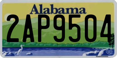 AL license plate 2AP9504
