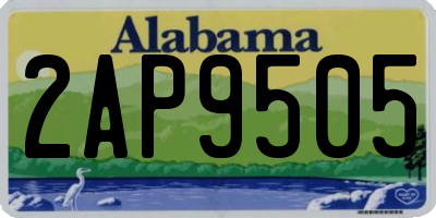 AL license plate 2AP9505