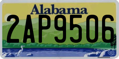 AL license plate 2AP9506