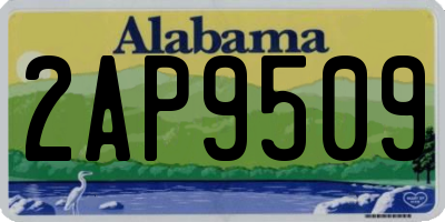 AL license plate 2AP9509