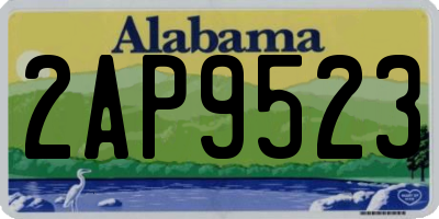 AL license plate 2AP9523