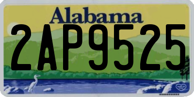 AL license plate 2AP9525