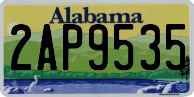 AL license plate 2AP9535