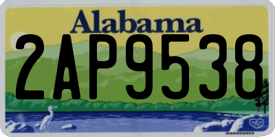 AL license plate 2AP9538