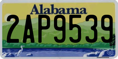 AL license plate 2AP9539