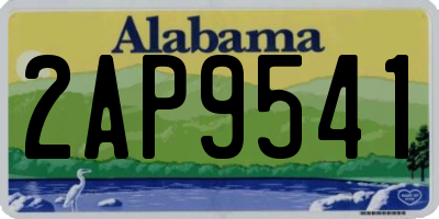 AL license plate 2AP9541
