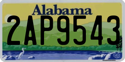 AL license plate 2AP9543