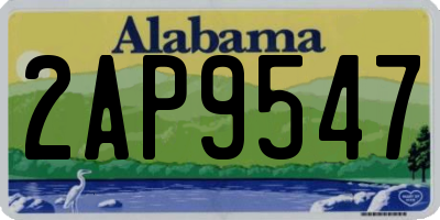 AL license plate 2AP9547
