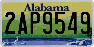 AL license plate 2AP9549