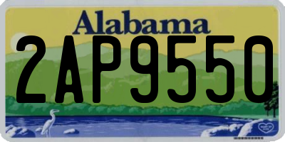 AL license plate 2AP9550