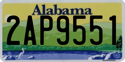 AL license plate 2AP9551