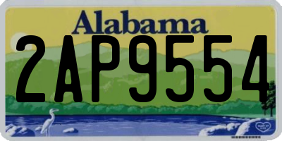 AL license plate 2AP9554