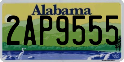 AL license plate 2AP9555