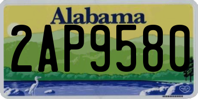 AL license plate 2AP9580