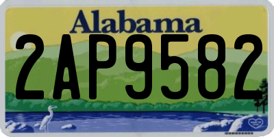 AL license plate 2AP9582