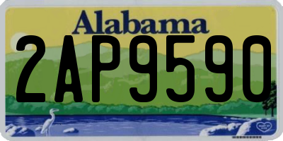 AL license plate 2AP9590
