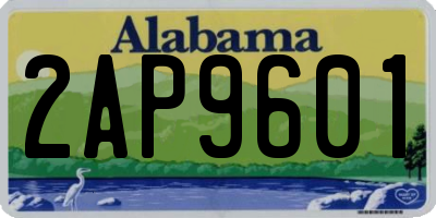 AL license plate 2AP9601