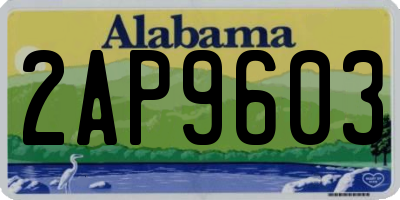 AL license plate 2AP9603