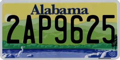 AL license plate 2AP9625