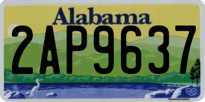AL license plate 2AP9637