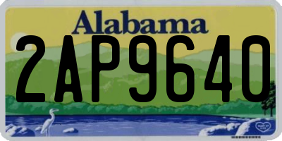 AL license plate 2AP9640