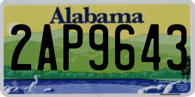 AL license plate 2AP9643