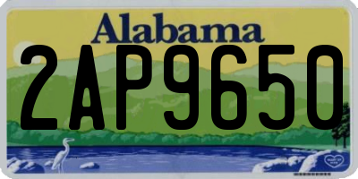AL license plate 2AP9650
