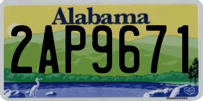 AL license plate 2AP9671