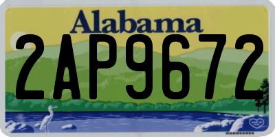 AL license plate 2AP9672