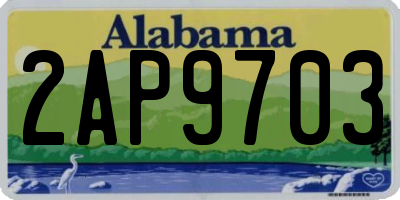 AL license plate 2AP9703