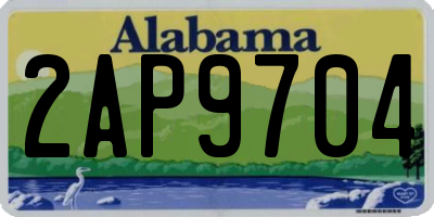 AL license plate 2AP9704