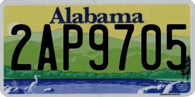 AL license plate 2AP9705