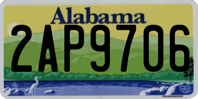 AL license plate 2AP9706