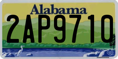 AL license plate 2AP9710