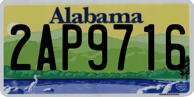 AL license plate 2AP9716