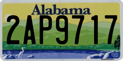 AL license plate 2AP9717